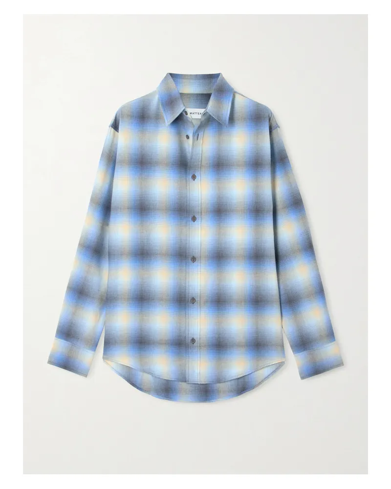 Matteau Hemd Aus Baumwollflanell - Blau Blau