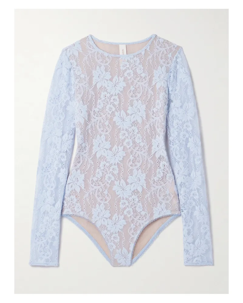 Zimmermann Lace Bodysuit - Blue Blue