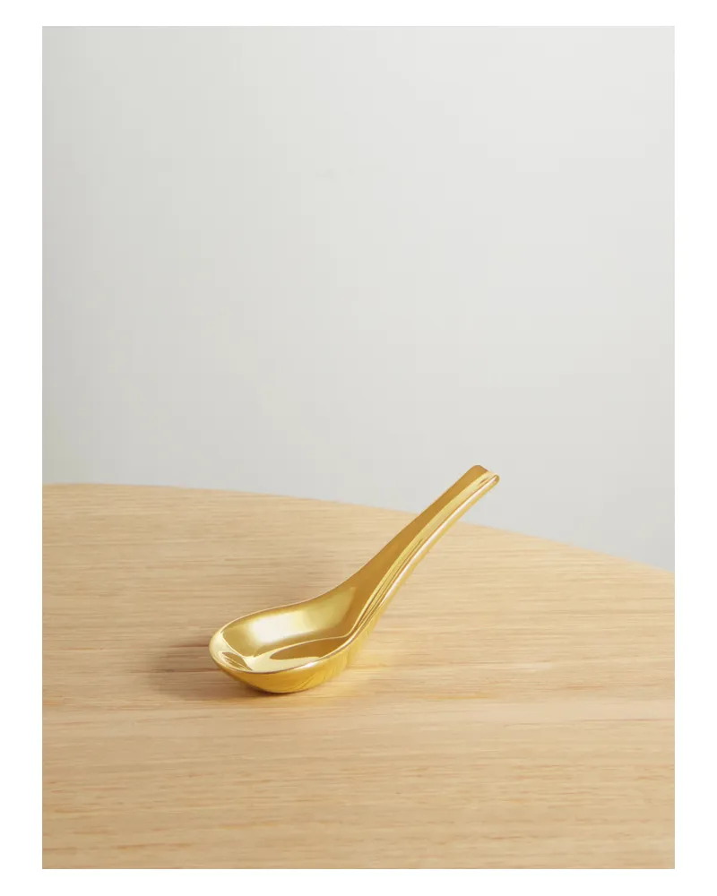 L’OBJET Vergoldeter Löffel Aus Porzellan Gold