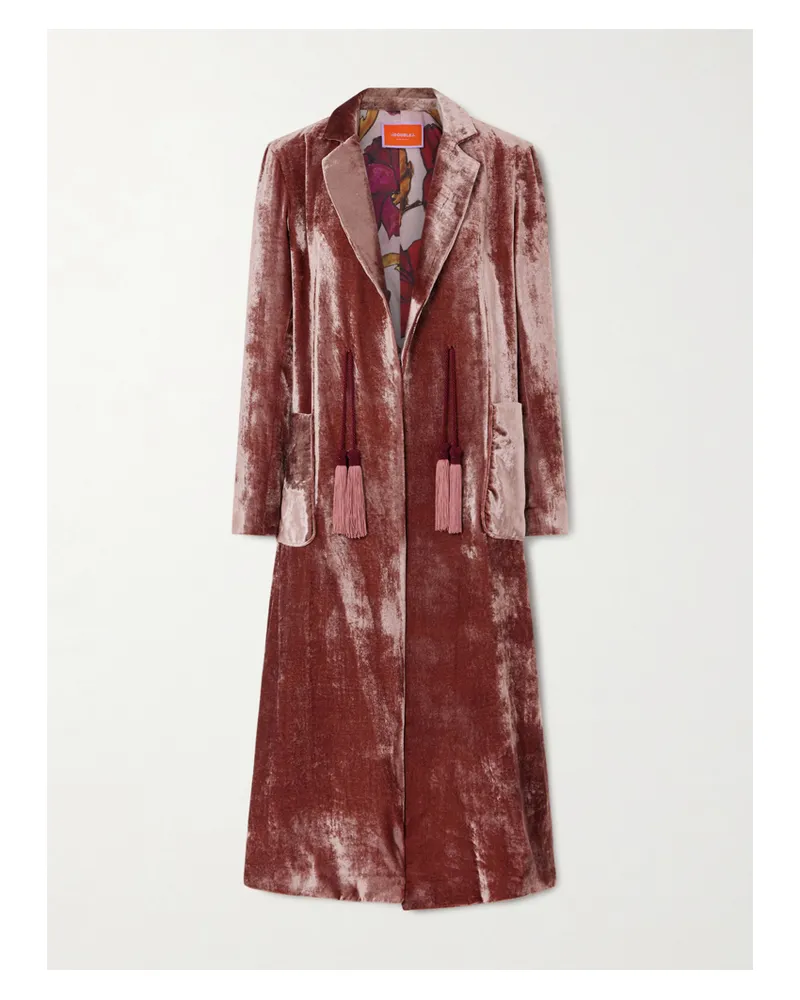 La DoubleJ Mantel Aus Samt Mit Troddeln - Pink Pink
