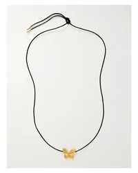 Martha Calvo Butterfly Kette aus Leder mit Vereten Details Gold