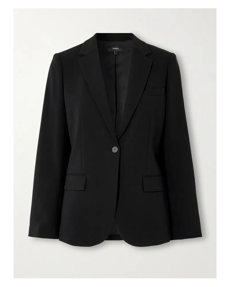 Theory Crepe Blazer - Black Black