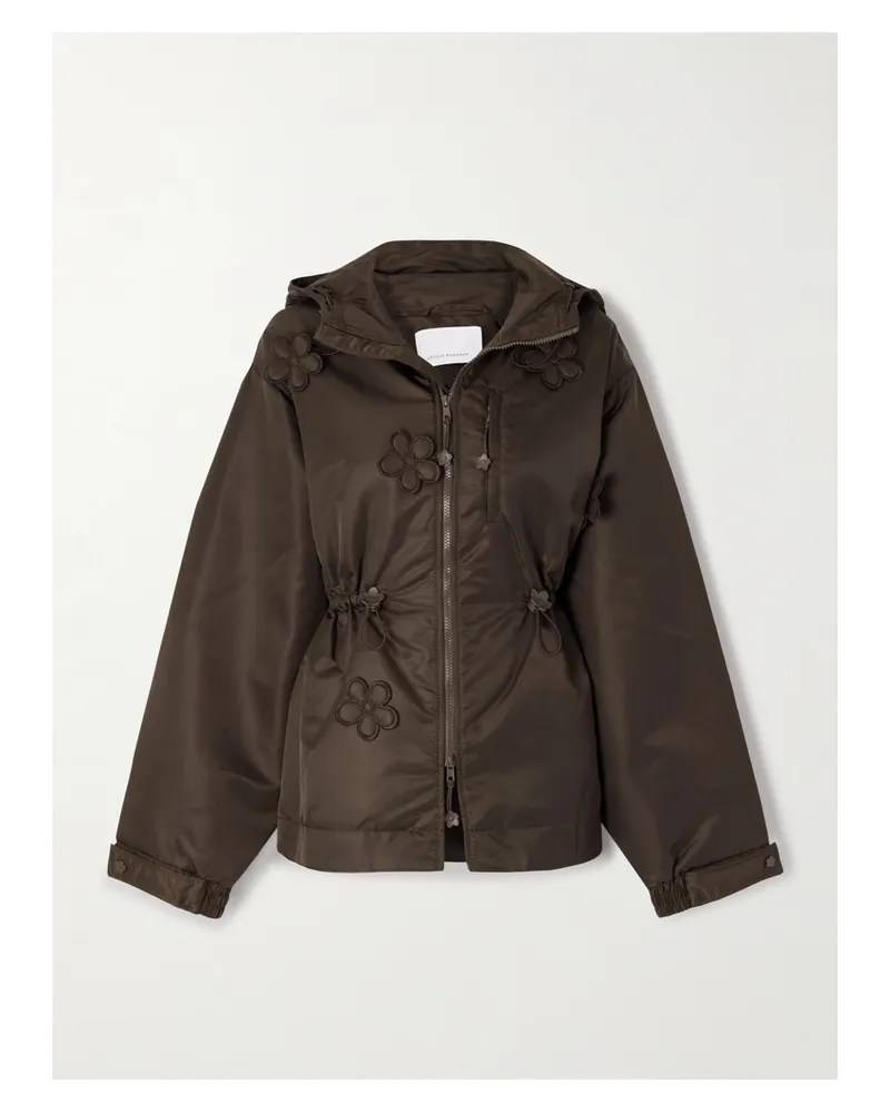 Cecilie Bahnsen Becky Kapuzenjacke Aus Wattiertem Shell Mit Applikationen - Braun Braun