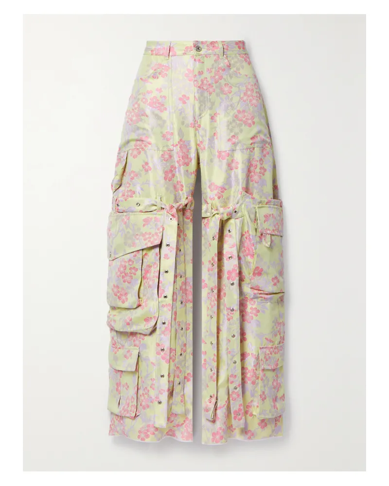 Marques ' Almeida Cargohose Mit Weitem Bein Aus Brokat - Mehrfarbig Mehrfarbig