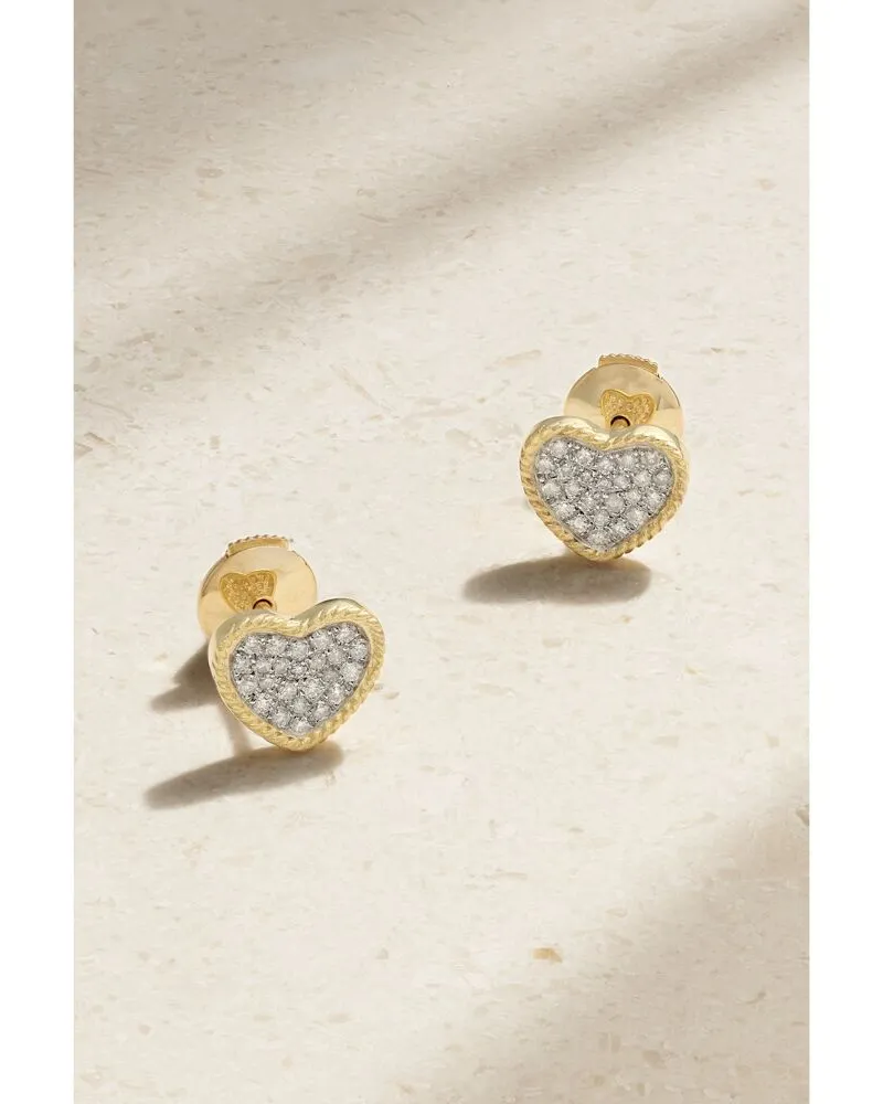 Yvonne Léon Ohrstecker Aus 9 Karat Gold Mit Diamanten Gold