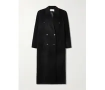 Gaia Doppelreihiger Oversized-mantel Aus Einer Wollmischung - Schwarz