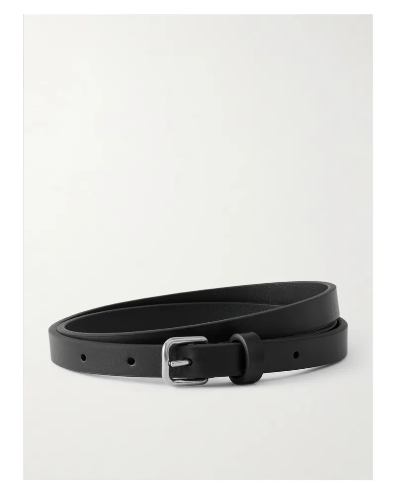The Row Textured-leather Belt - Black Black