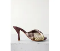 Blink Twisted Intrecciato Leather Mules - Burgundy