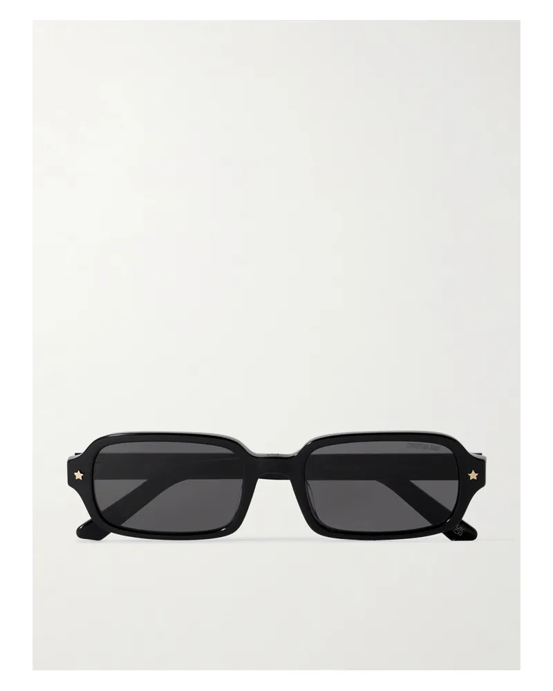 Dior Diorpacific S3i Rectangular-frame Acetate Sunglasses - Black Black