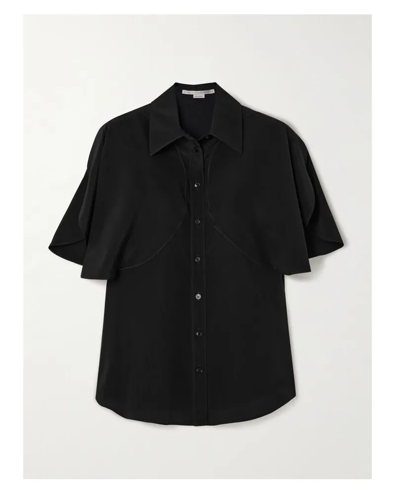 Stella McCartney Hemd Aus Seiden-crêpe - Schwarz Schwarz