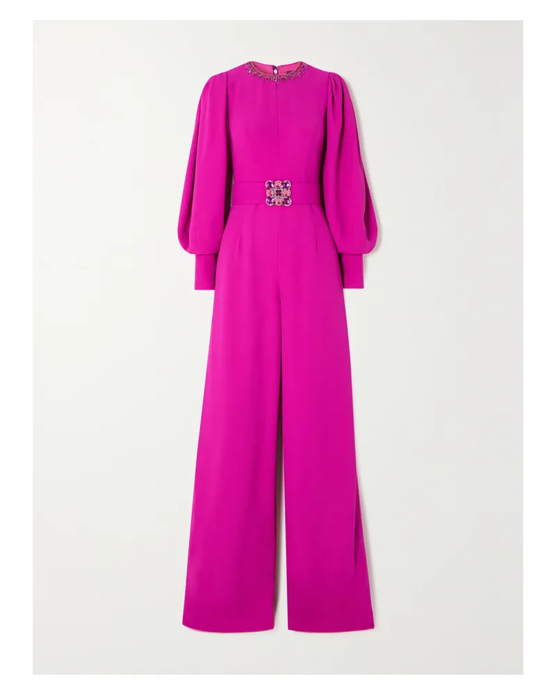 Andrew GN Jumpsuit Aus Crêpe Mit Gürtel - Lila Lila