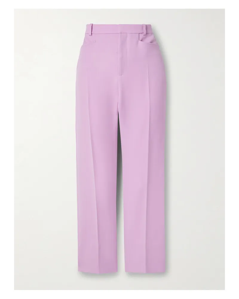 Tom Ford Skinny Hose Aus Twill Aus Einer Woll-seidenmischung - Pink Pink