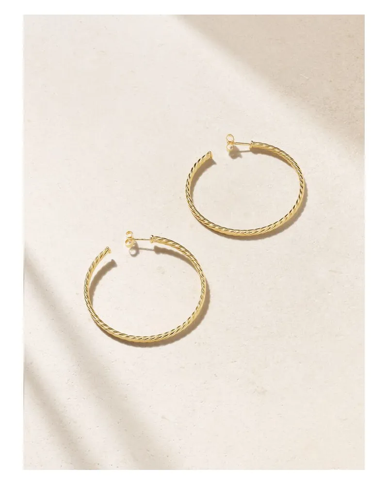 David Yurman Cable Spira Creolen Aus 18 Karat Gold Gold