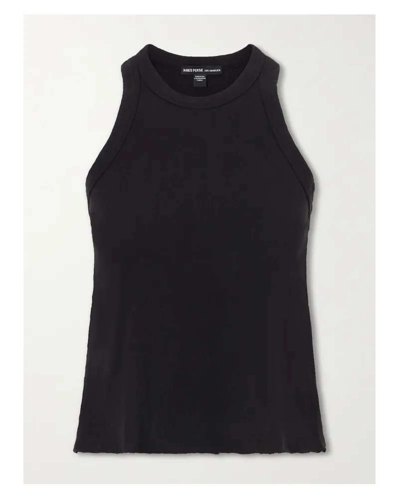 James Perse Slub Cotton-jersey Tank Top - Black Black