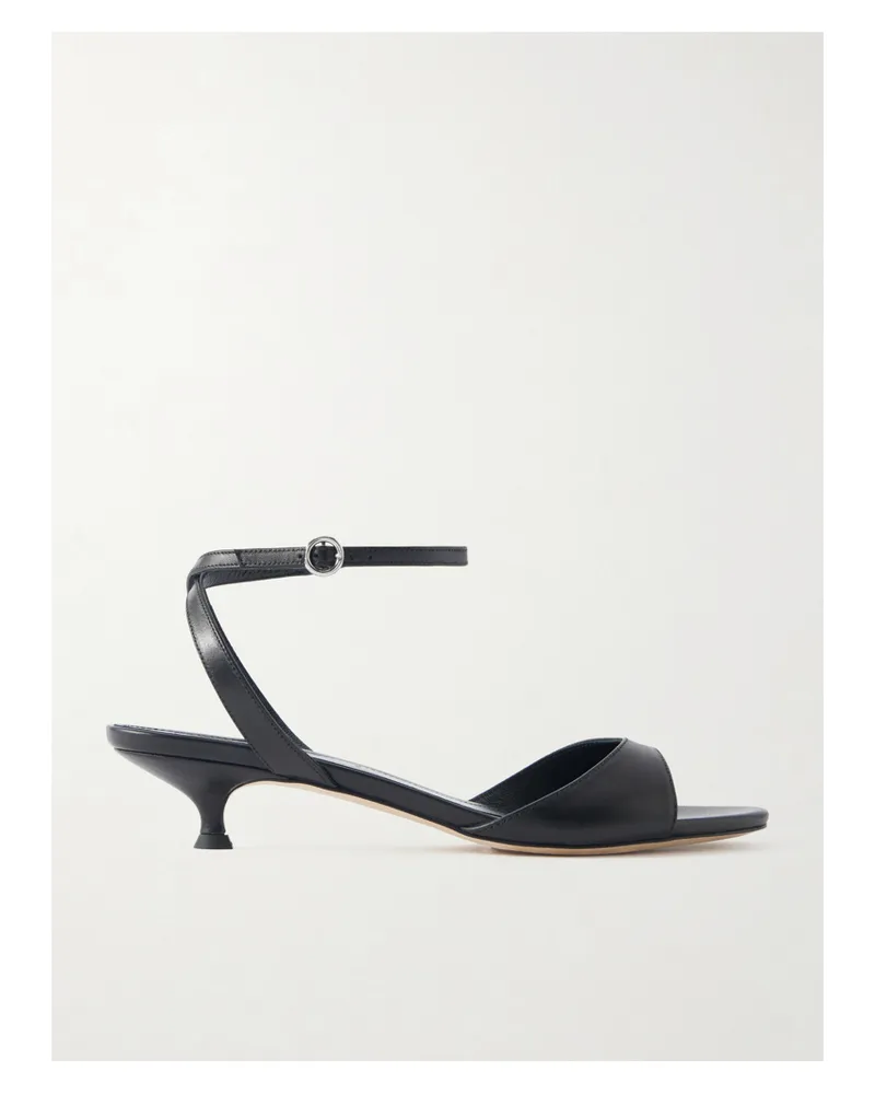 aeyde Zelia Leather Sandals - Black Black