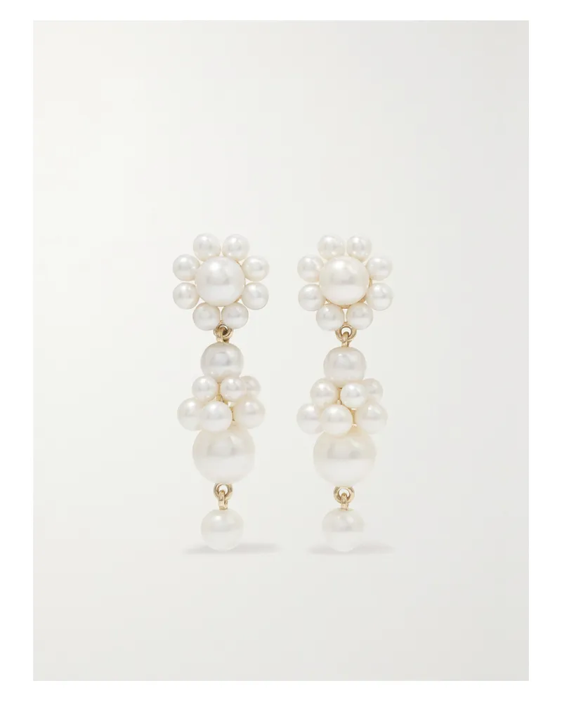 Sophie Bille Brahe Tulipe De Mariage Ohrringe Aus 14 Karat Gold Mit Perlen Gold