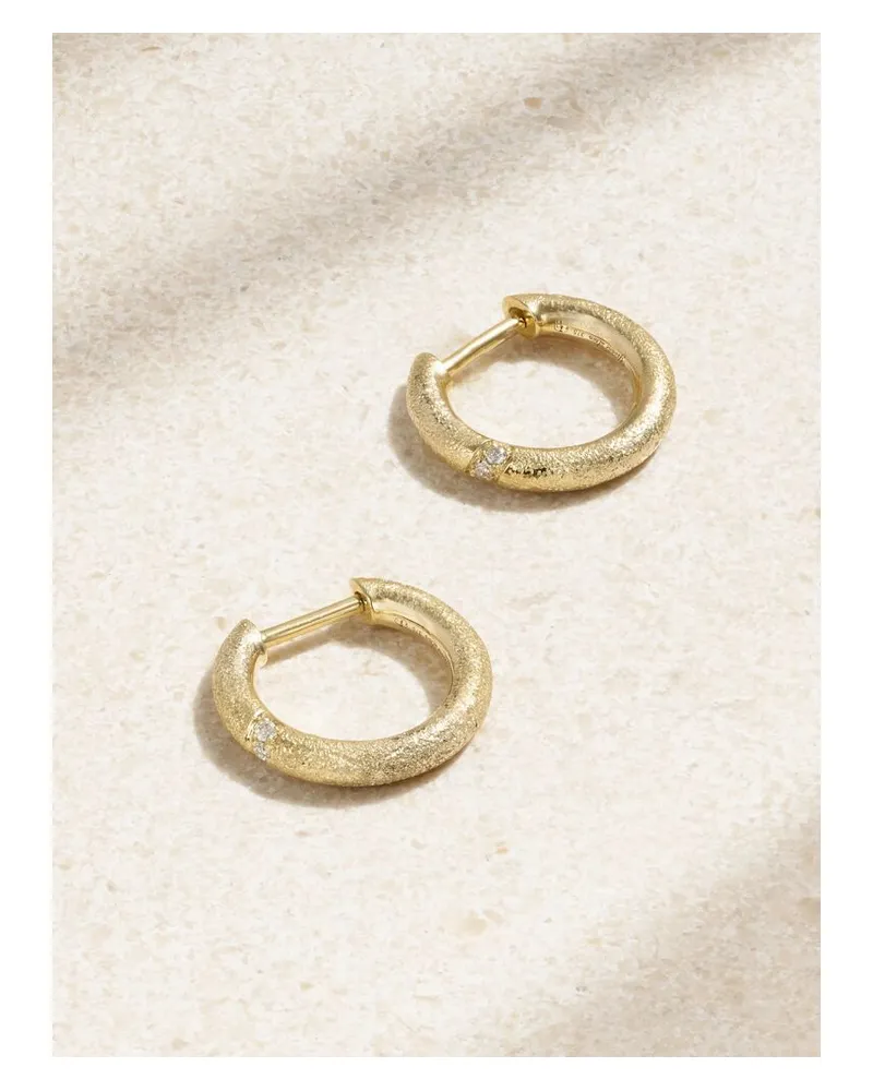 Yvonne Léon Creolen Aus 9 Karat Gold Mit Diamanten Gold