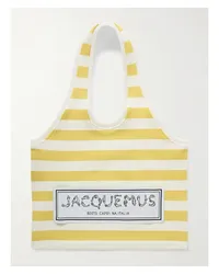 Jacquemus Marcel Tote aus Gestreiftem Stretch-strick Gelb