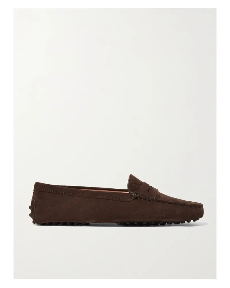 TOD'S Gommino Loafers Aus Veloursleder - Braun Braun