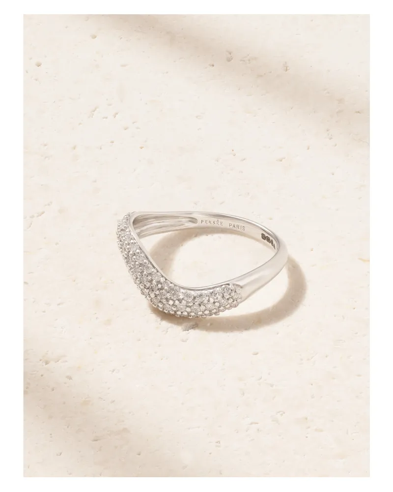 PERSEE Wave Alliance Ring Aus 18 Karat Weißgold Mit Diamanten Gold