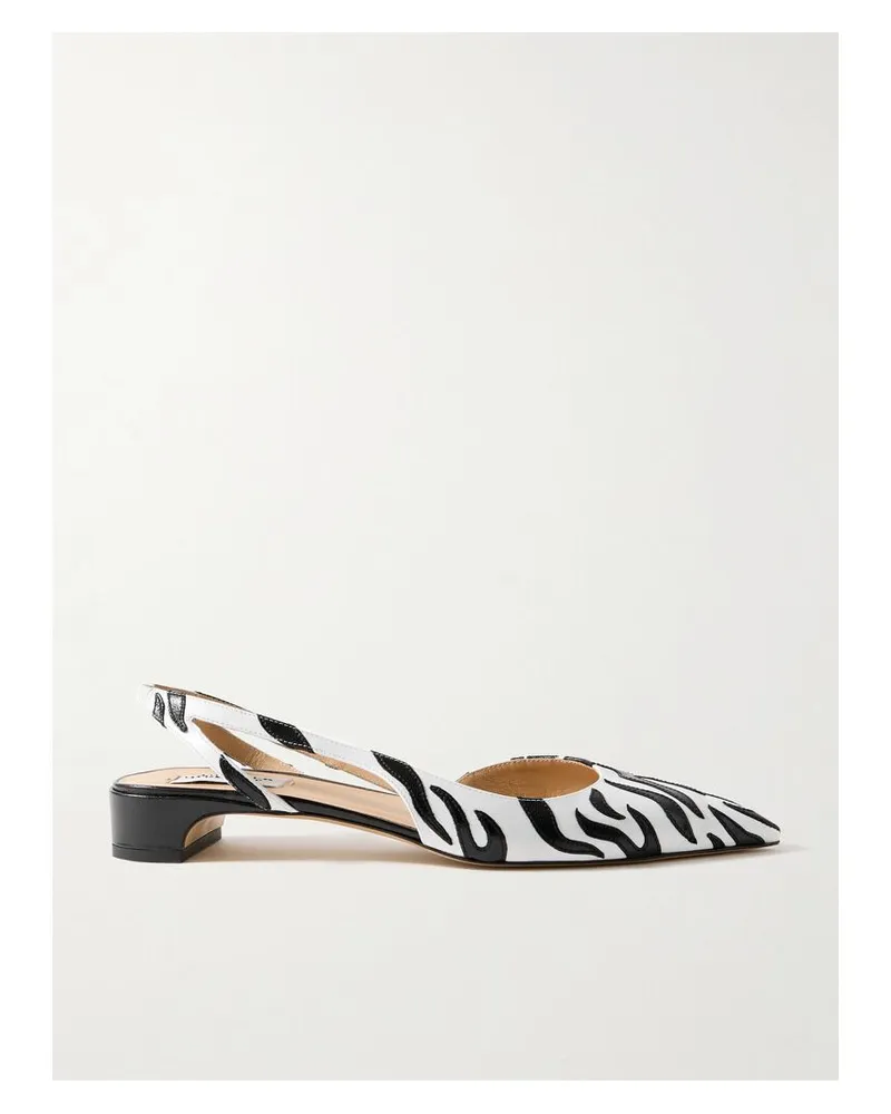 Gabriela Hearst Delia Slingback-pumps Aus Leder Mit Applikationen - Weiß Weiß