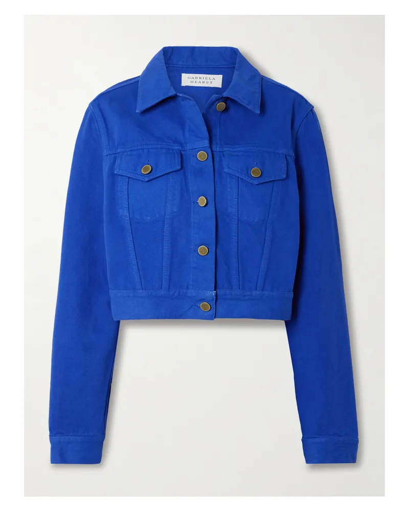 Gabriela Hearst Bronte Verkürzte Jacke Aus Recyceltem Denim - Blau Blau
