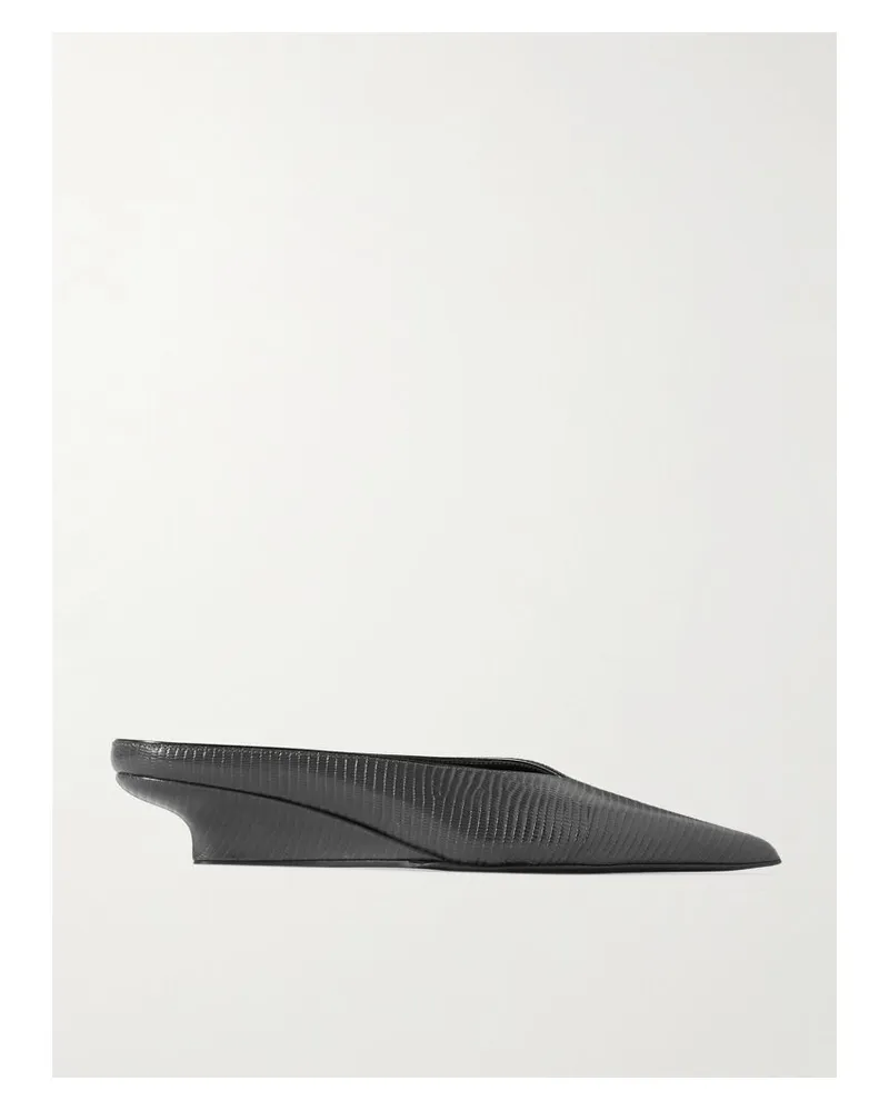 Totême Wedges Aus Leder Mit Eidechseneffekt - Grau Grau