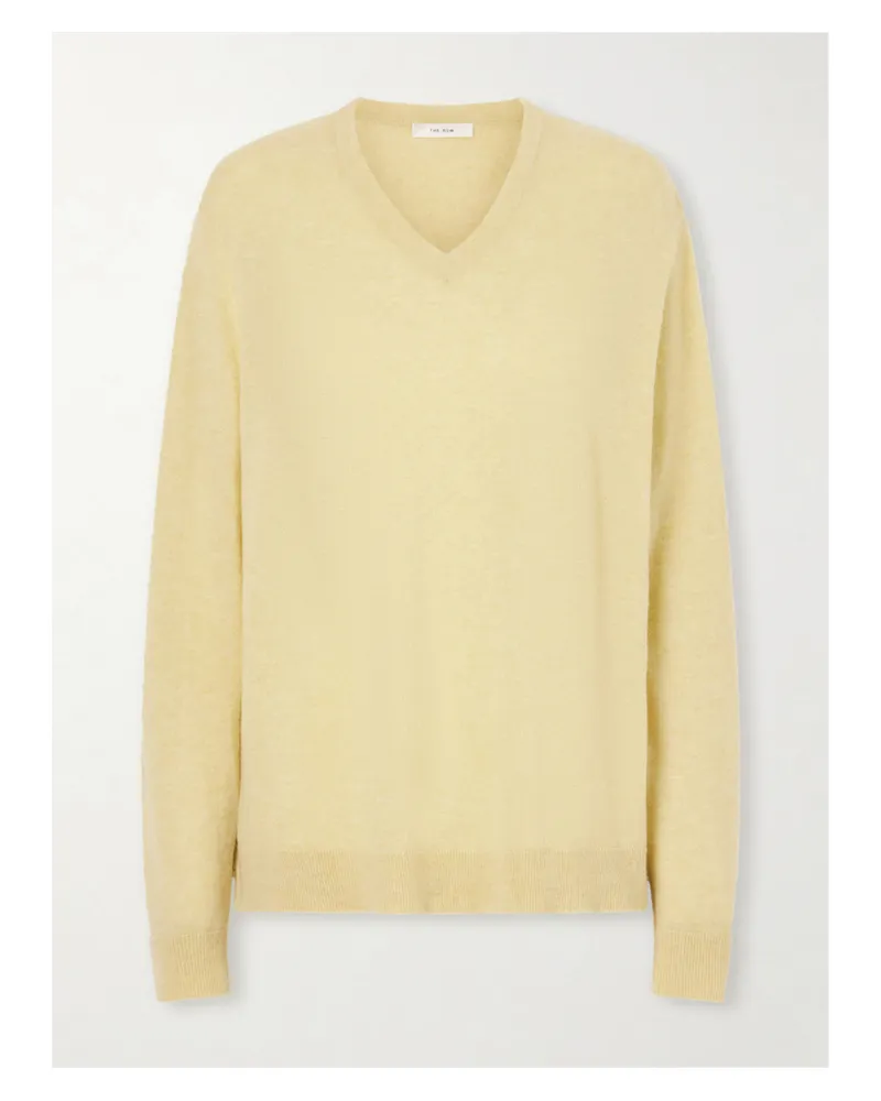 The Row Nian Cashmere Sweater - Yellow Yellow