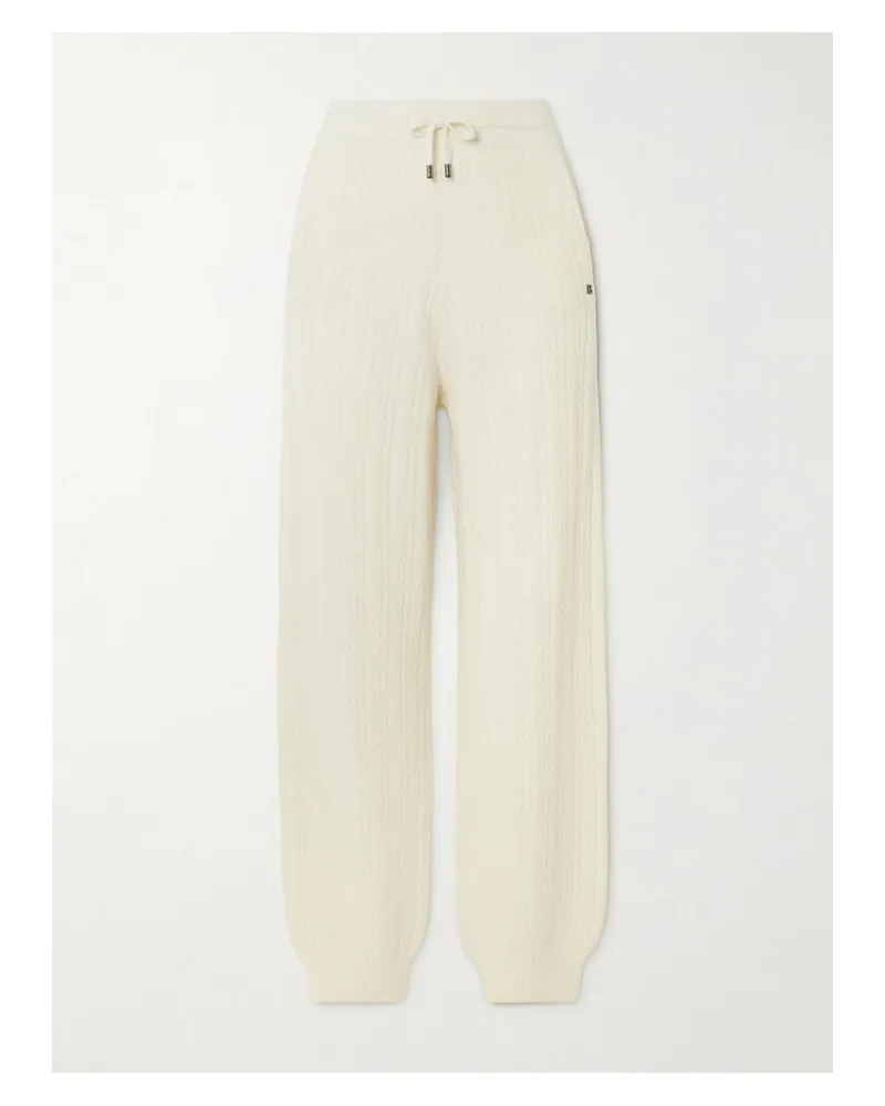 Bogner Lakota Jogginghose Aus Wolle In Zopfstrick - Creme Creme