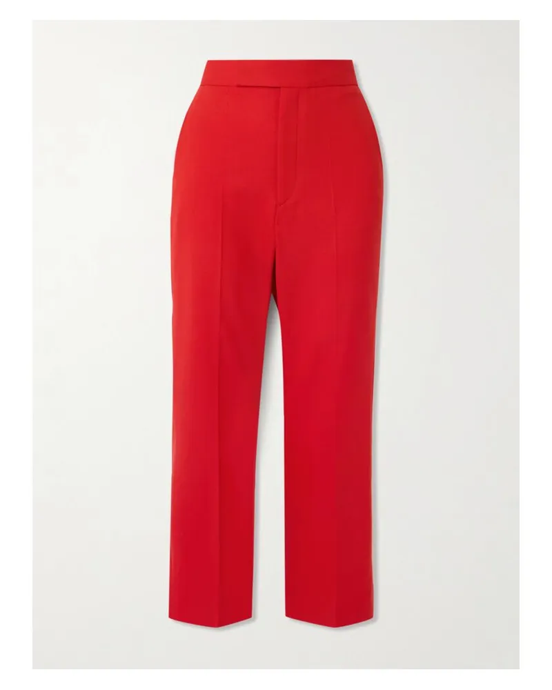 Maria Mcmanus Verkürzte Schlaghose Aus Crêpe Aus Einer Wollmischung - Rot Rot