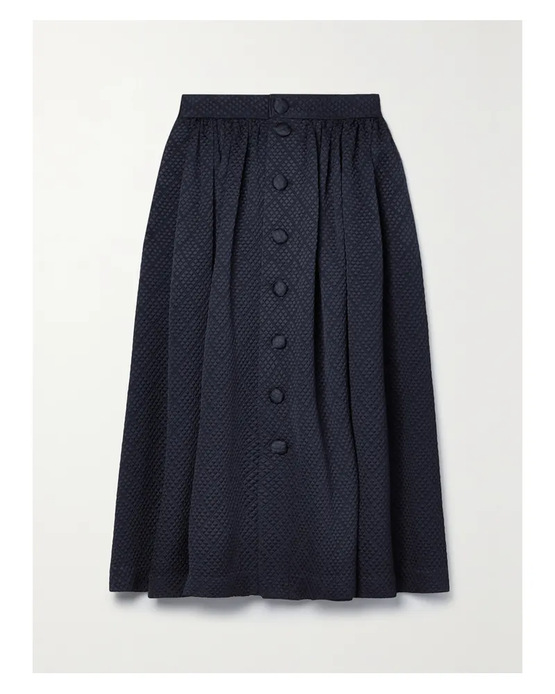 Adam Lippes Midirock Aus Matelassé Aus Einer Wollmischung - Blau Blau