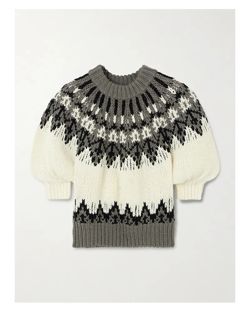 Altuzarra Marty Pullover Aus Baumwolle Mit Fair-isle-muster - Neutral Neutral