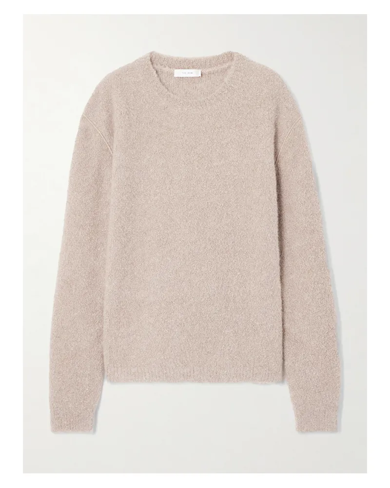 The Row Leorina Cashmere, Alpaca And Silk-blend Sweater - Neutrals Neutrals