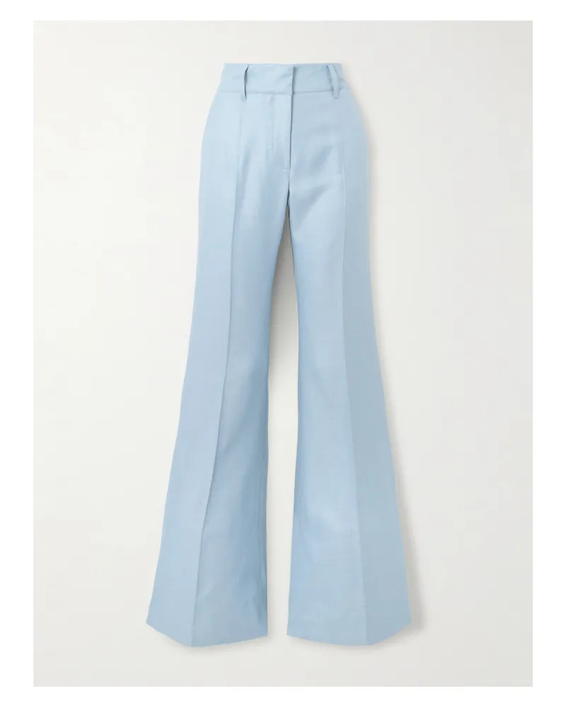 Gabriela Hearst Rhein Schlaghose Aus Einer Seiden-wollmischung - Blau Blau