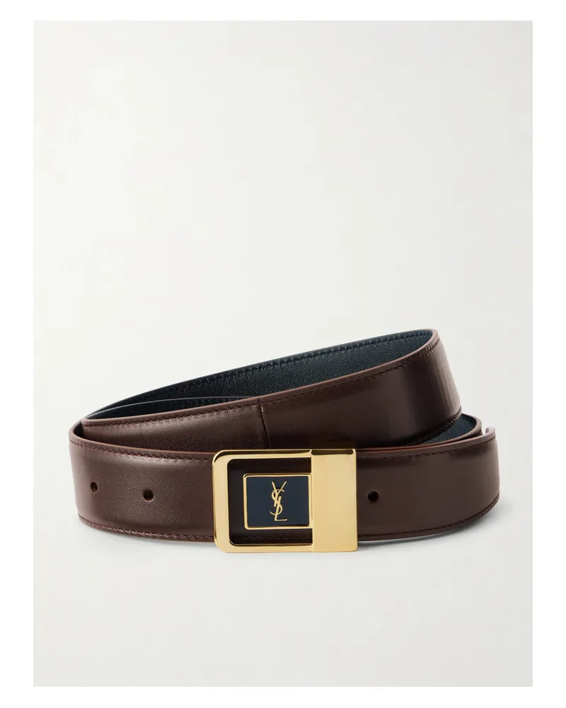 Saint Laurent Leather Belt - Brown Brown