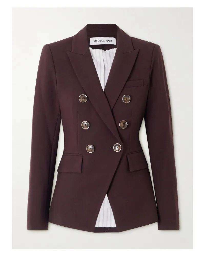 Veronica Beard Miller Dickey Doppelreihiger Blazer Aus Webstoff - Braun Braun