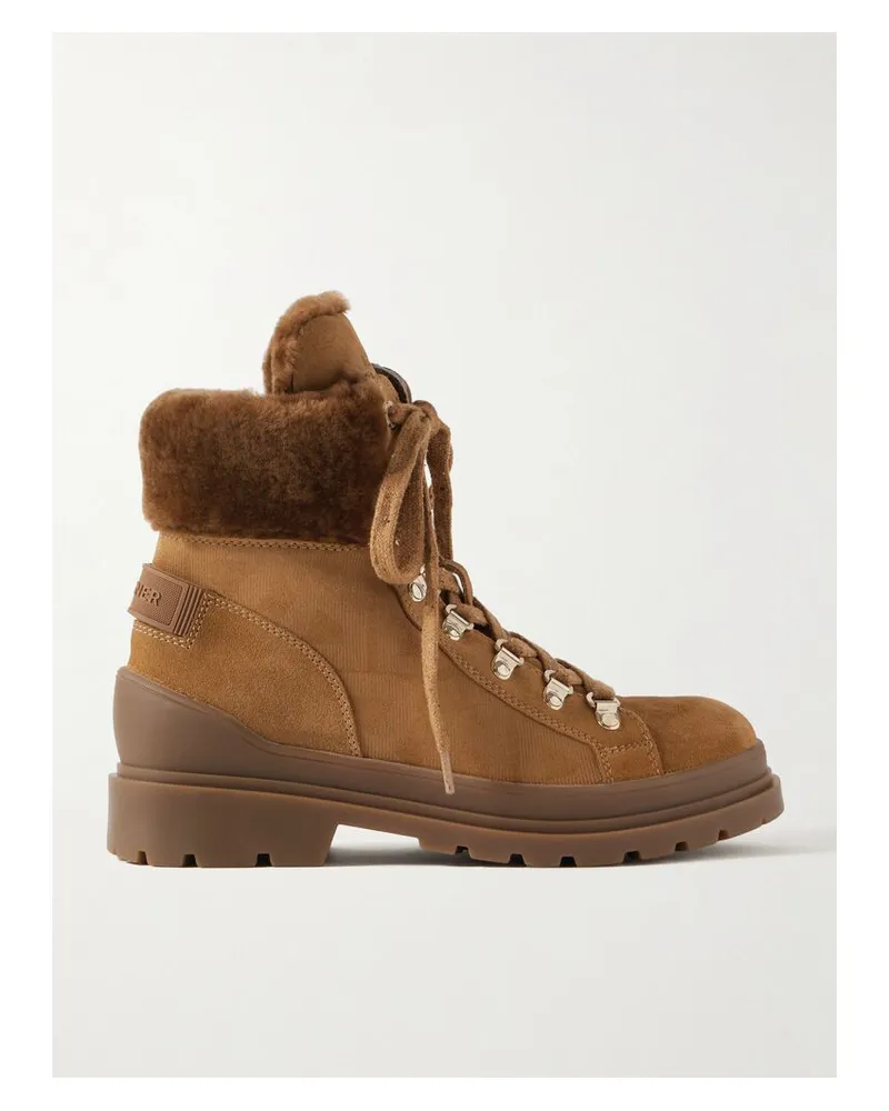 Bogner St. Moritz 18 Schnürstiefel Aus Veloursleder Mit Shearling-futter - Braun Braun