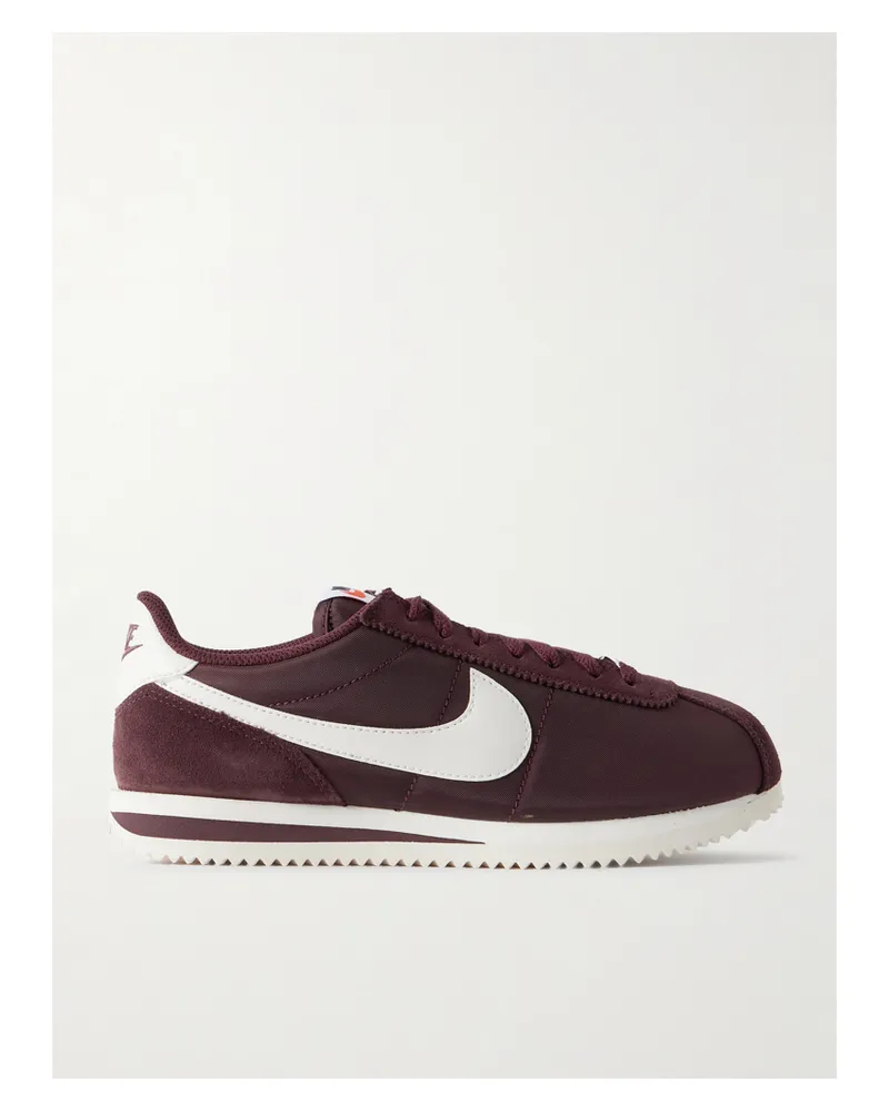 Nike Cortez Sneakers Aus Canvas Mit Leder- Und Velourslederbesätzen - Burgunder Burgunder