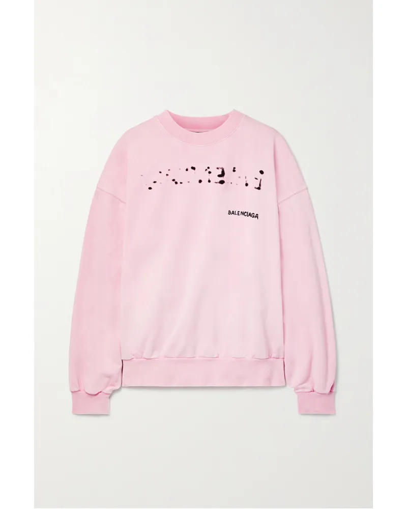 Balenciaga Sweatshirt aus Baumwoll-jersey mit Prints Pink