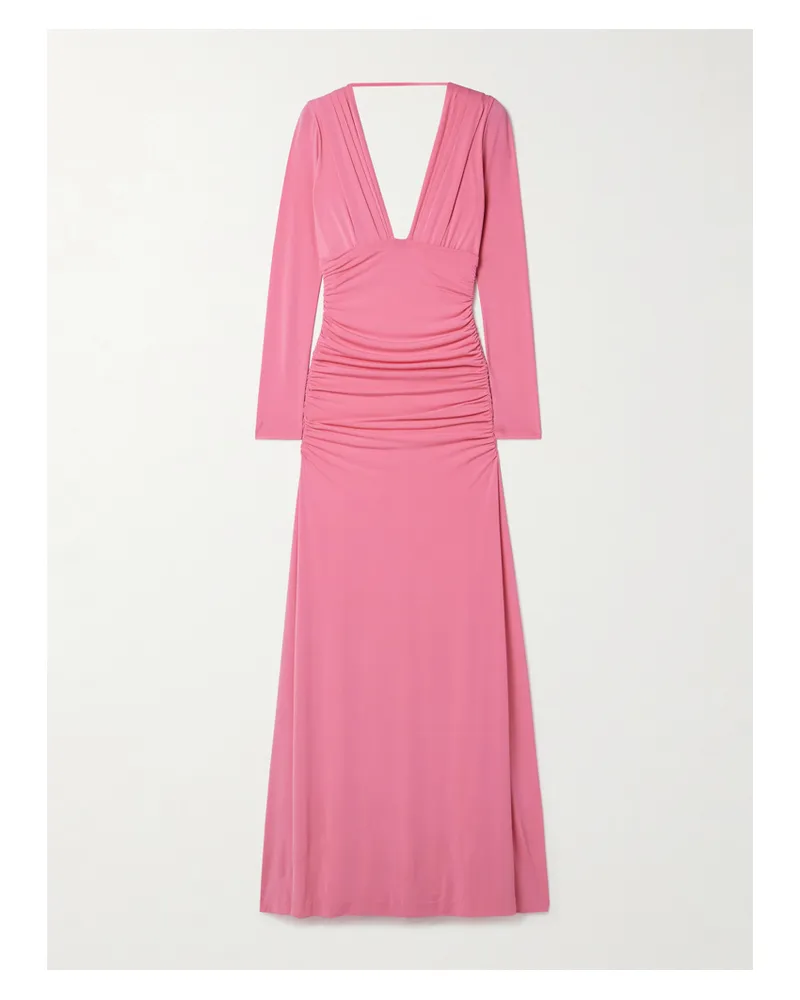 Carolina Herrera New York Robe Aus Stretch-jersey Mit Raffungen - Pink Pink