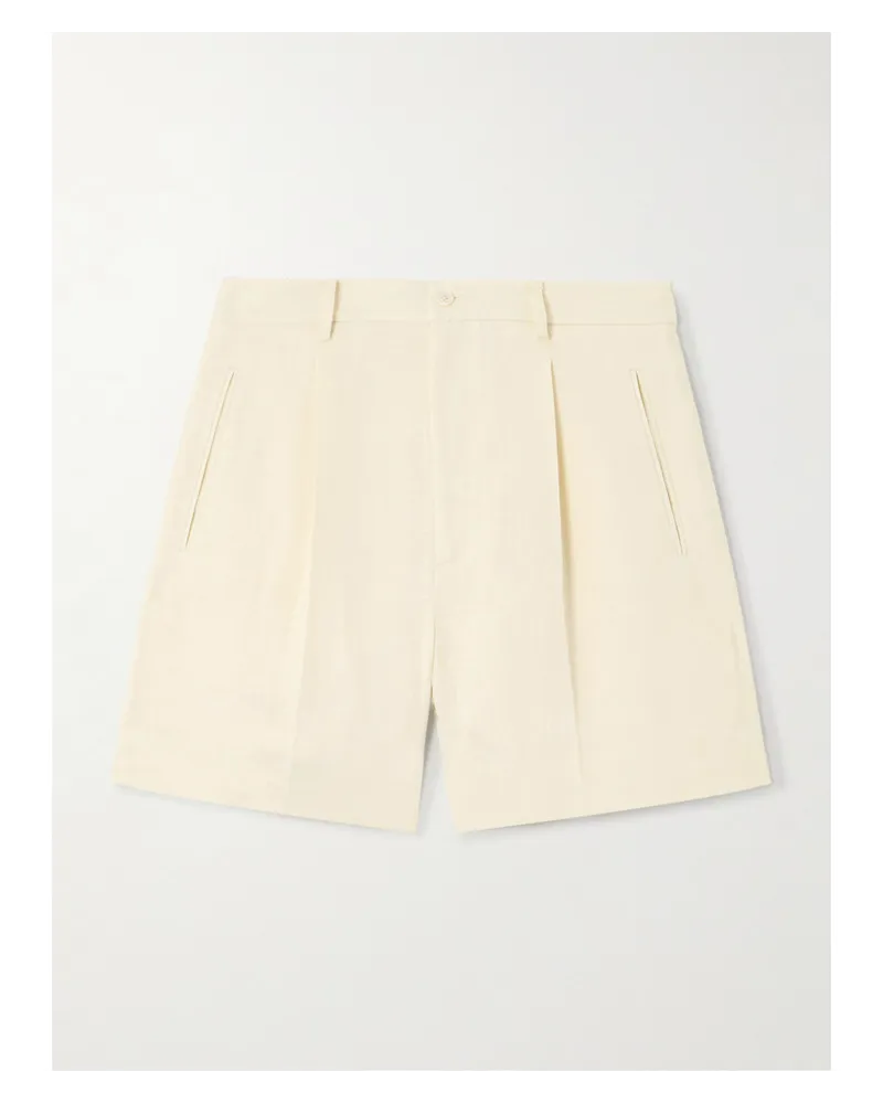 Ralph Lauren Tracy Shorts aus Leinen mit Falten Creme