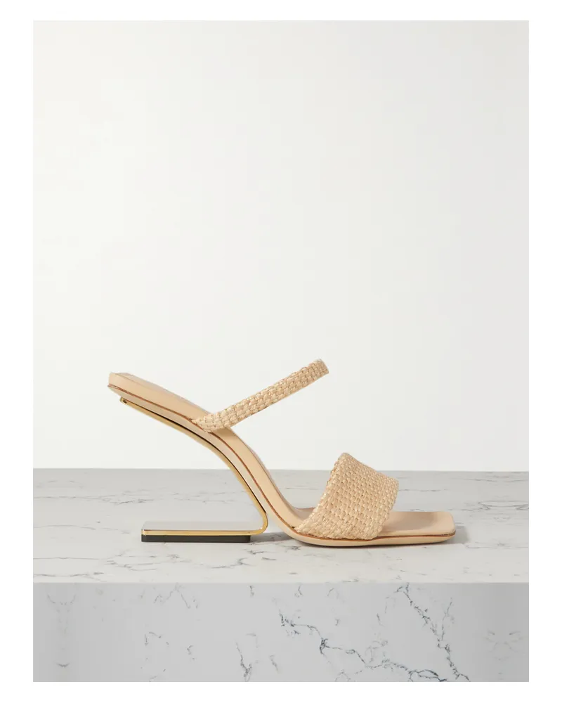 Cult Gaia Rene Raffia Mules - Neutrals Neutrals