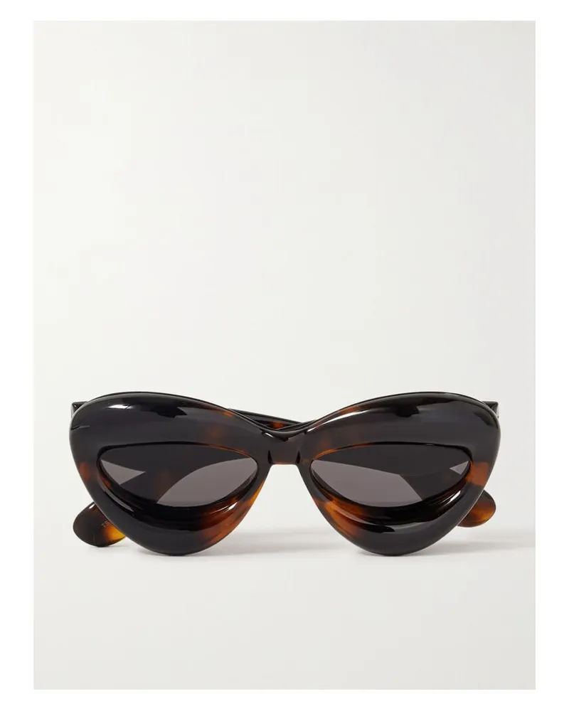 Loewe Inflated Sonnenbrille Mit Cat-eye-rahmen Aus Azetat In Hornoptik - Braun Braun