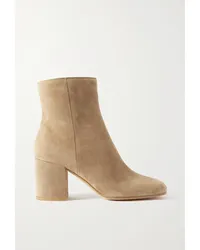 Gianvito Rossi Joelle 70 Ankle Boots aus Veloursleder Neutral