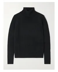 ALLUDE Stehkragenpullover aus Kaschmir Schwarz