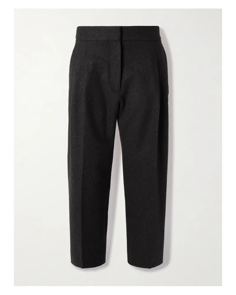 Alaïa Wool Straight-leg Pants - Gray Gray
