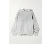 Hoodie Aus Jersey Aus Einer Biobaumwollmischung Mit Print - Grau