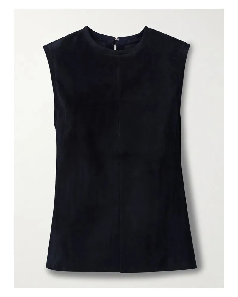 Stouls Miuccia Tanktop Aus Veloursleder - Blau Blau
