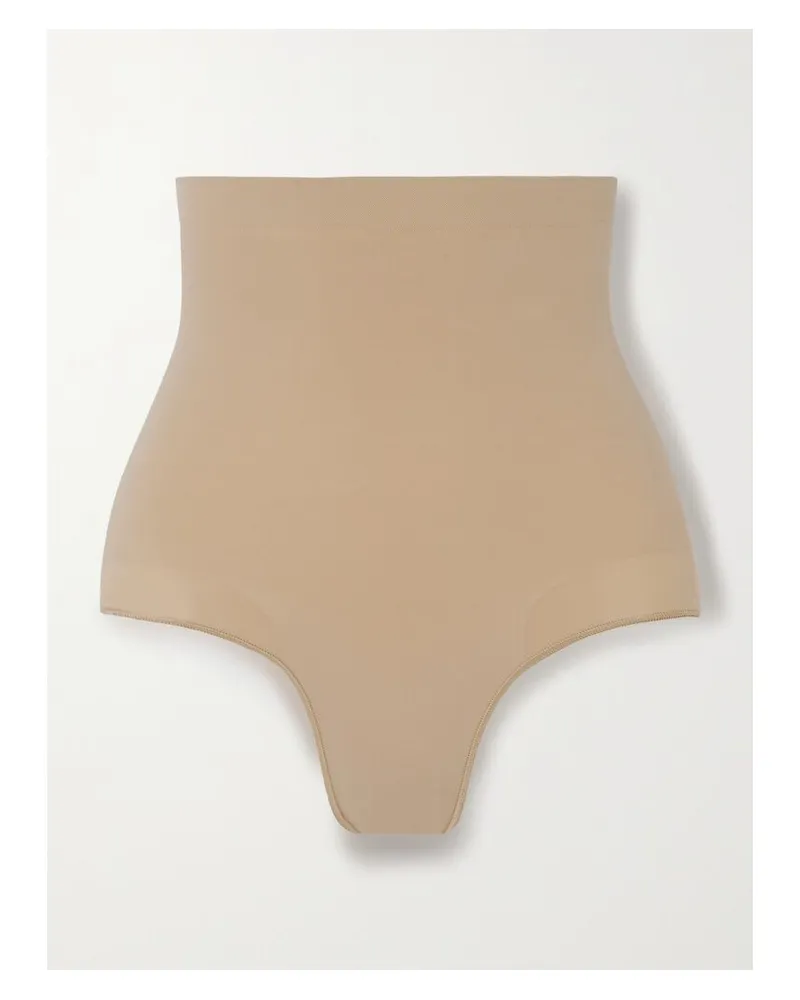 SKIMS Seamless Sculpt High-waisted Brief – Mica – Höschen - Neutral Neutral