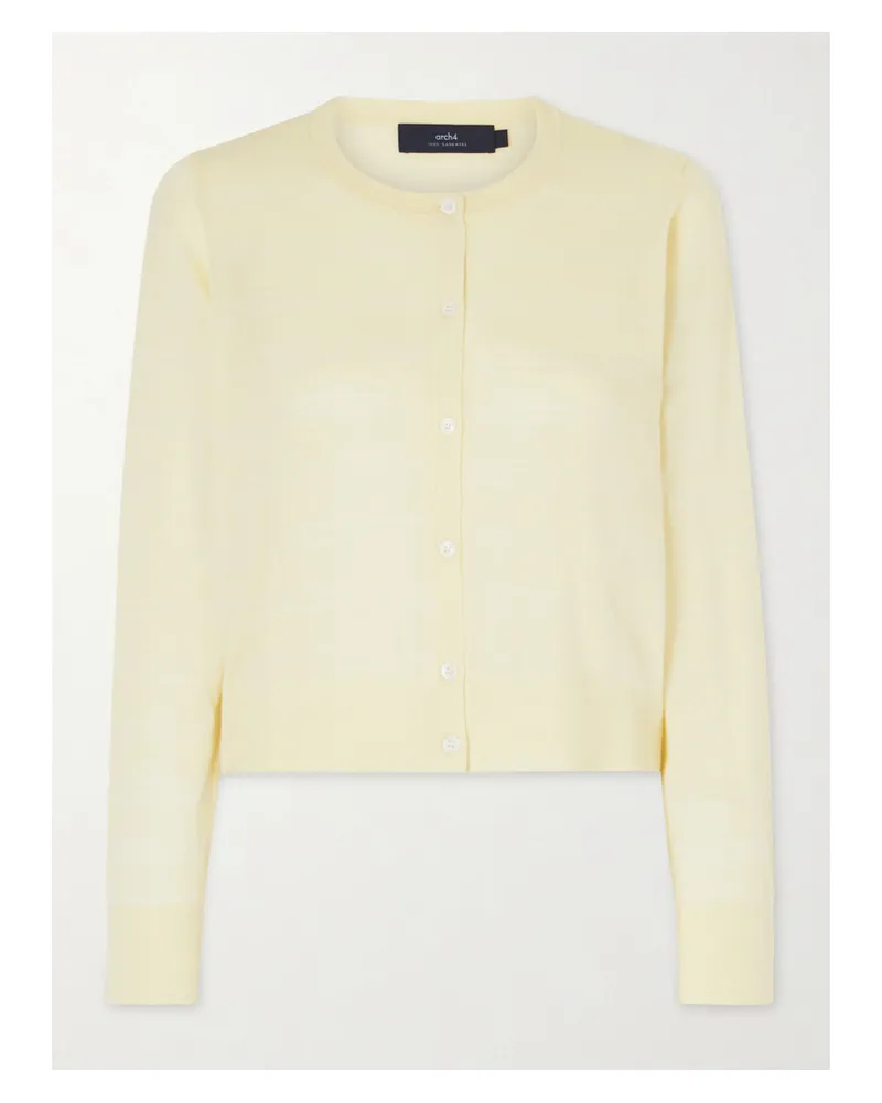 arch4 Caspian Cashmere Cardigan - Yellow Yellow